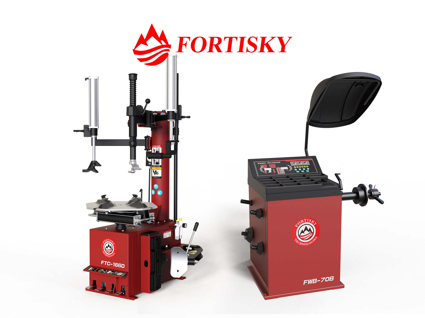Fortisky Tire Changer 2.0HP Stronger Motor & Wheel Balancer Combo 1660-70B