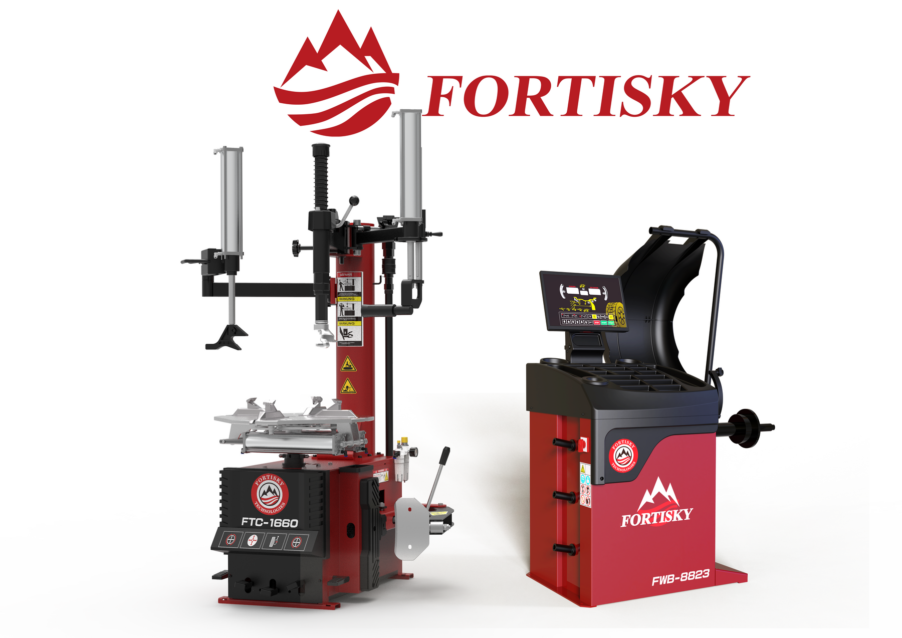 Fortisky Tire Changer 2.0HP Stronger Motor & Wheel Balancer Combo 1660-8823