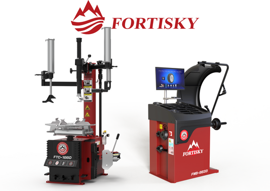 Fortisky Tire Changer & Dynamic Display Screen Wheel Balancer Combo 1660-8833