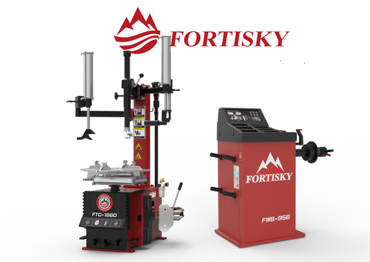 Fortisky Tire Changer 2.0HP Stronger Motor & Wheel Balancer Combo 1660-95B