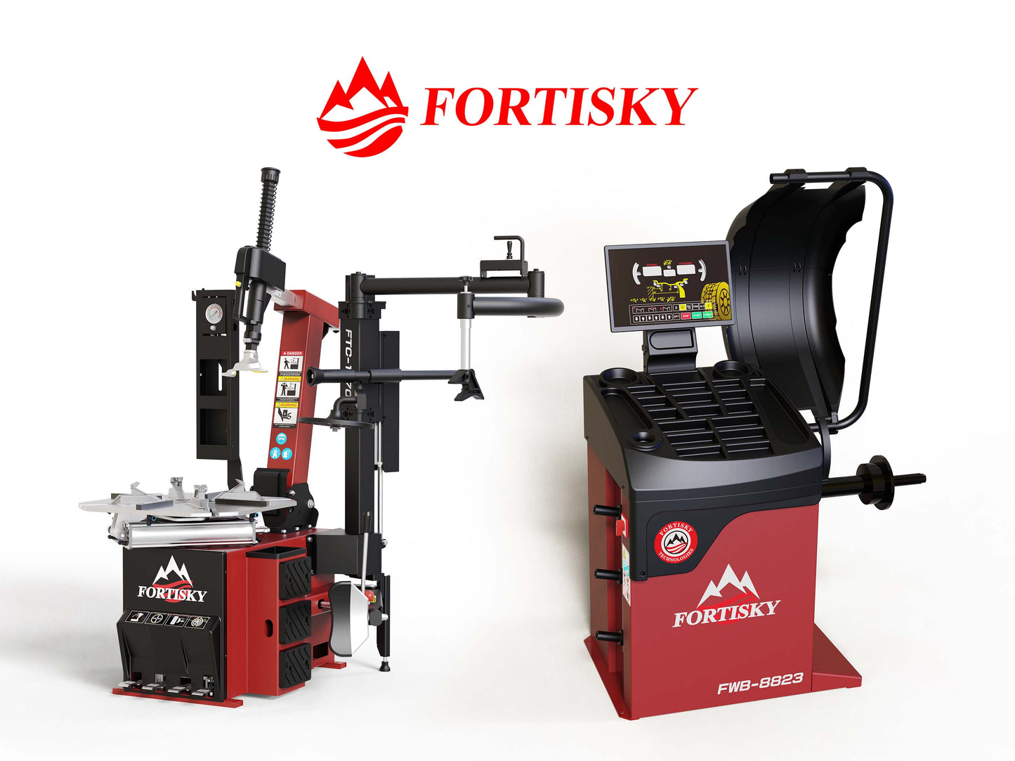 Fortisky Tilt Back Tire Changer 2.0HP Stronger Motor & Wheel Balancer Combo 1670-8823