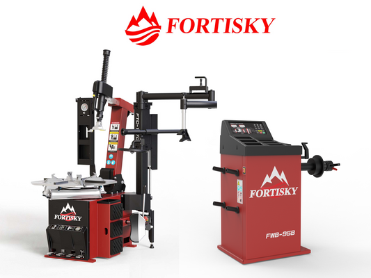 Fortisky Tilt Back Tire Changer 2.0HP Stronger Motor & Wheel Balancer Combo 1670-95B
