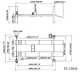 Fortisky FL-110AL 11,000 lb 4-Post Alignment Lift with 7,000 lb Rolling Jack