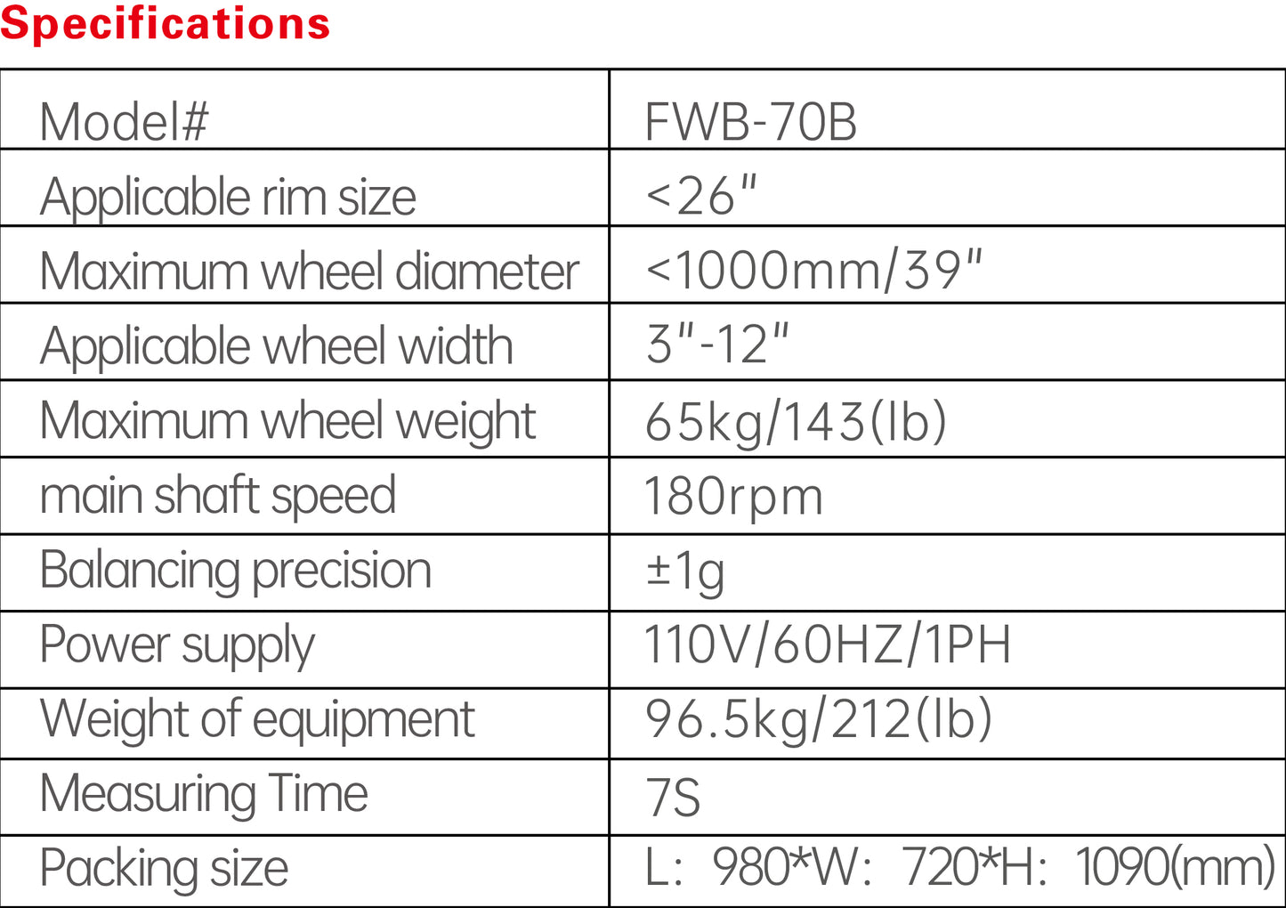 Fortisky Wheel Balancer FWB-70B