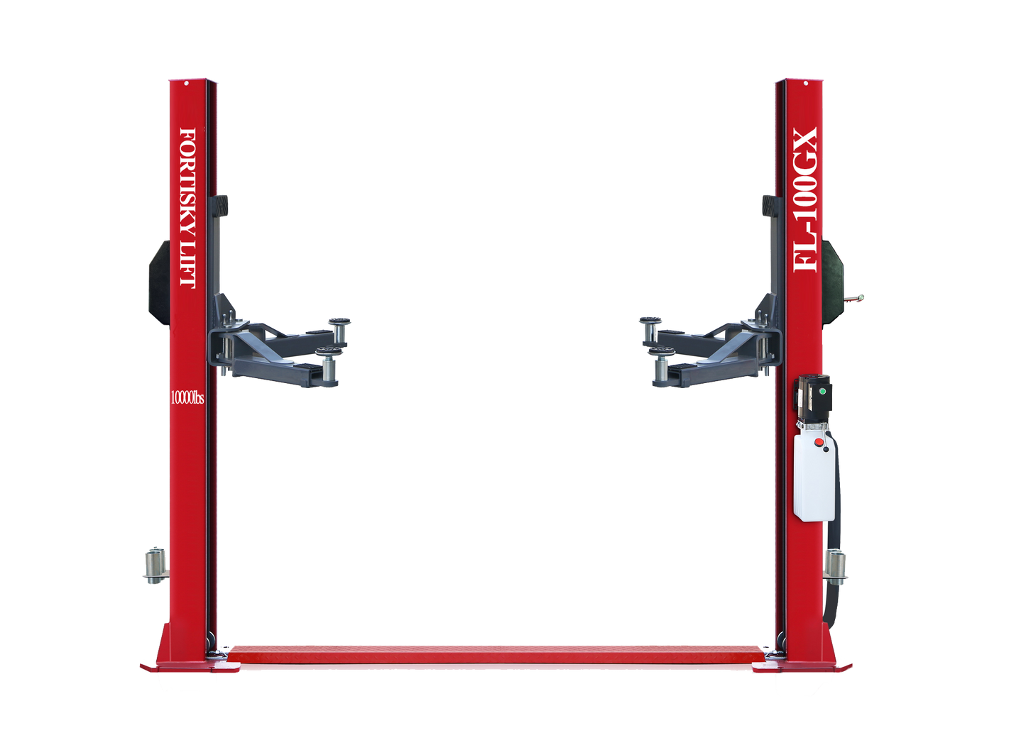 Fortisky FL-100GX 2-Post Car Lift 10,000 lb Capacity Single Point Lock Release