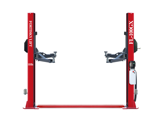 Fortisky FL-100GX 2-Post Car Lift 10,000 lb Capacity Single Point Lock Release