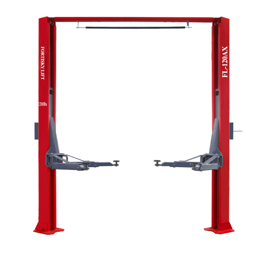 Fortisky FL-120AX 12,000 lb Asymmetrical 2-Post Car Lift Single-Point Lock Release
