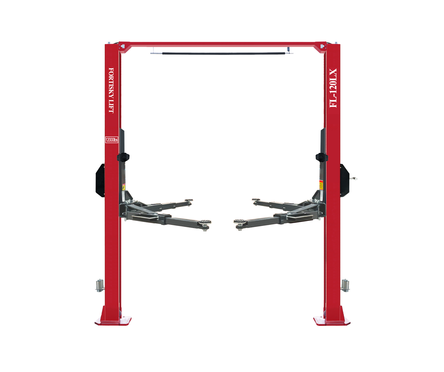 Fortisky FL-120LX 2-Post Car Lift 12,000 lb Capacity Overhead Single Point Lock Release