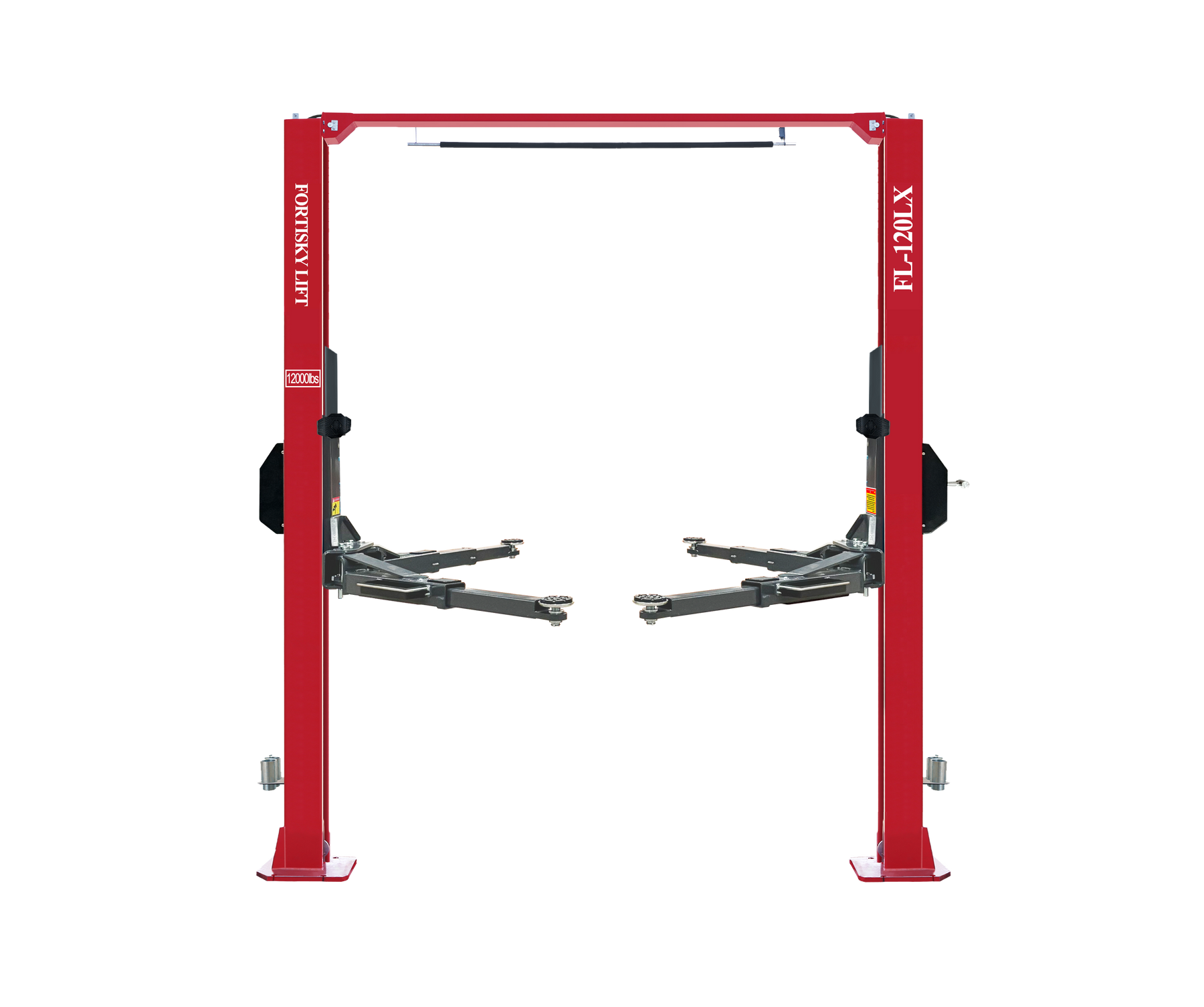 Fortisky FL-120LX 2-Post Car Lift 12,000 lb Capacity Overhead Single Point Lock Release