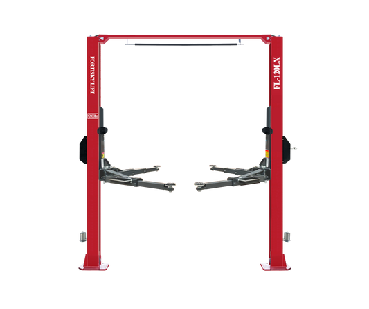 Fortisky FL-120LX 2-Post Car Lift 12,000 lb Capacity Overhead Single Point Lock Release