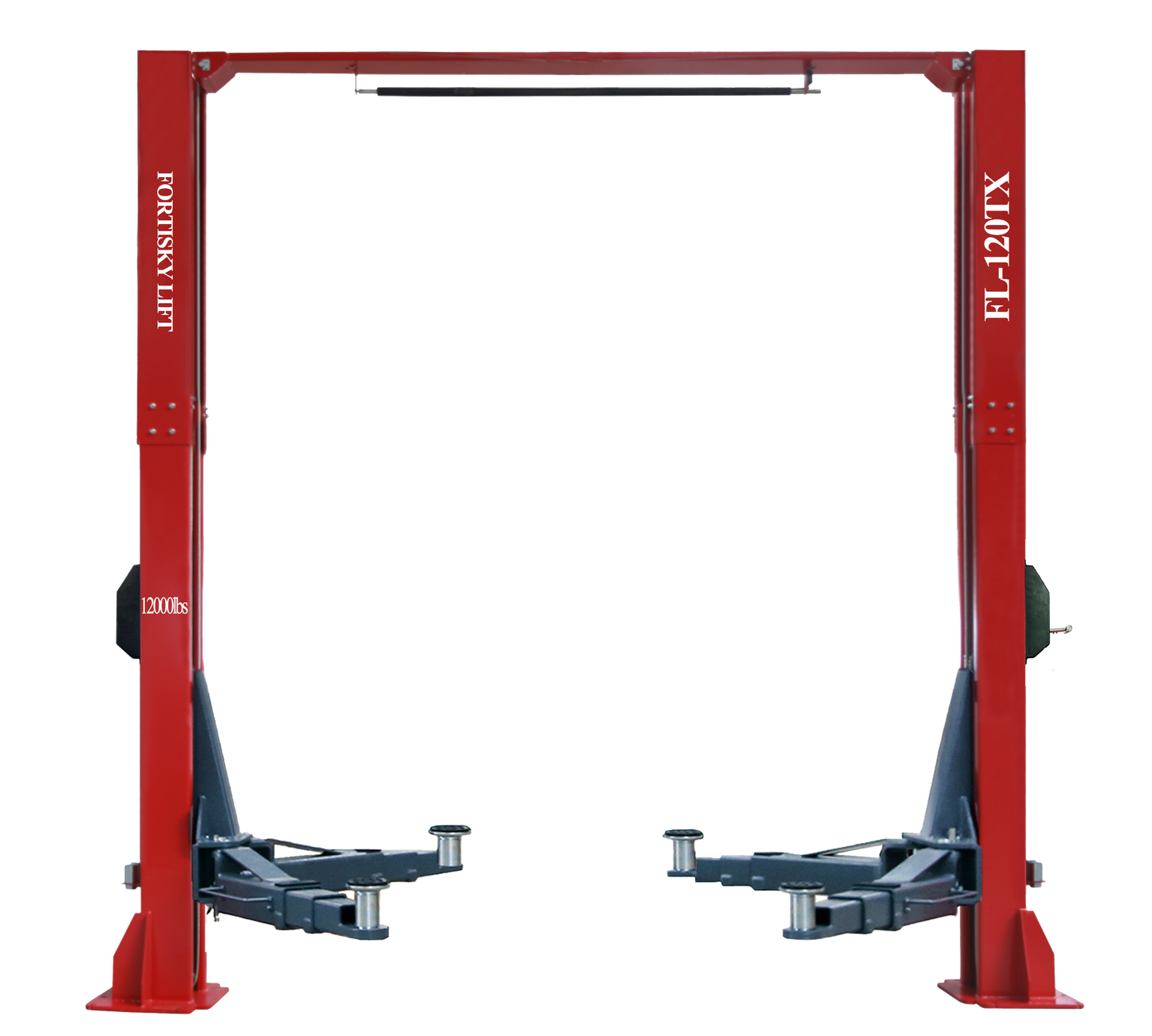 Fortisky FL-120TX 2-Post Car Lift 12,000 lb Capacity Overhead Single Point Lock Release