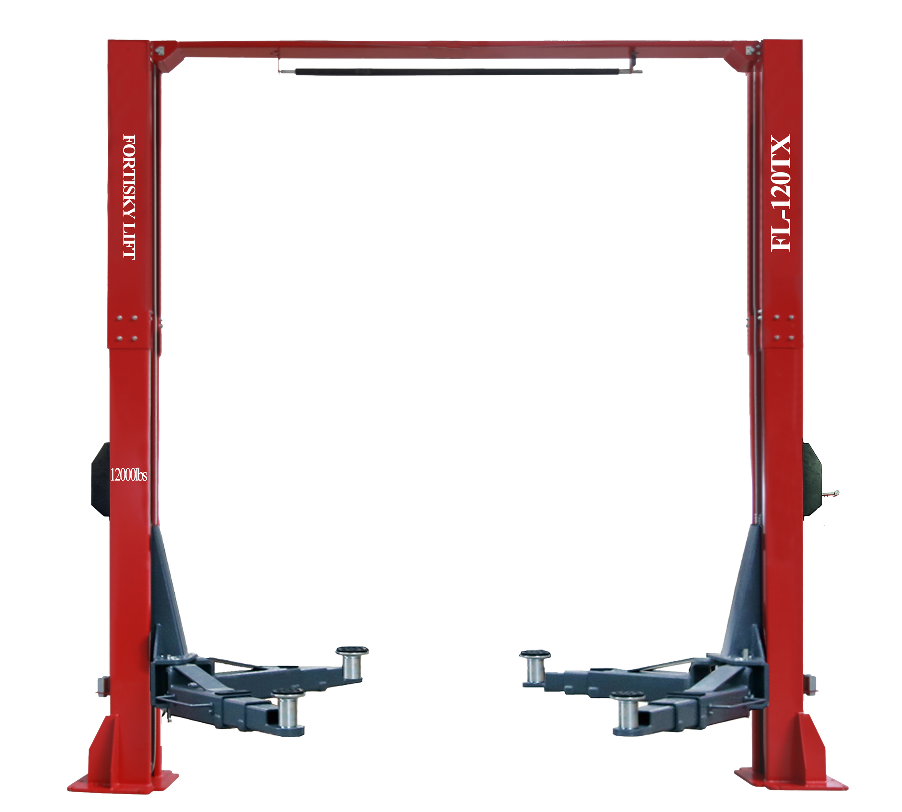 Fortisky FL-120TX 2-Post Car Lift 12,000 lb Capacity Overhead Single Point Lock Release
