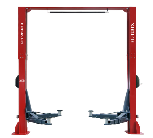 Fortisky FL-120TX 2-Post Car Lift 12,000 lb Capacity Overhead Single Point Lock Release