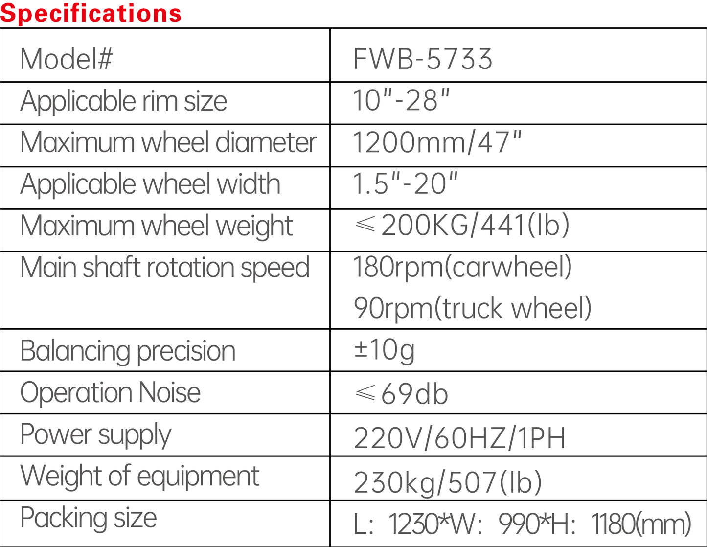 Fortisky Fully Automatic Truck/Car Wheel Balancer w/Lifting Cart FWB-5733