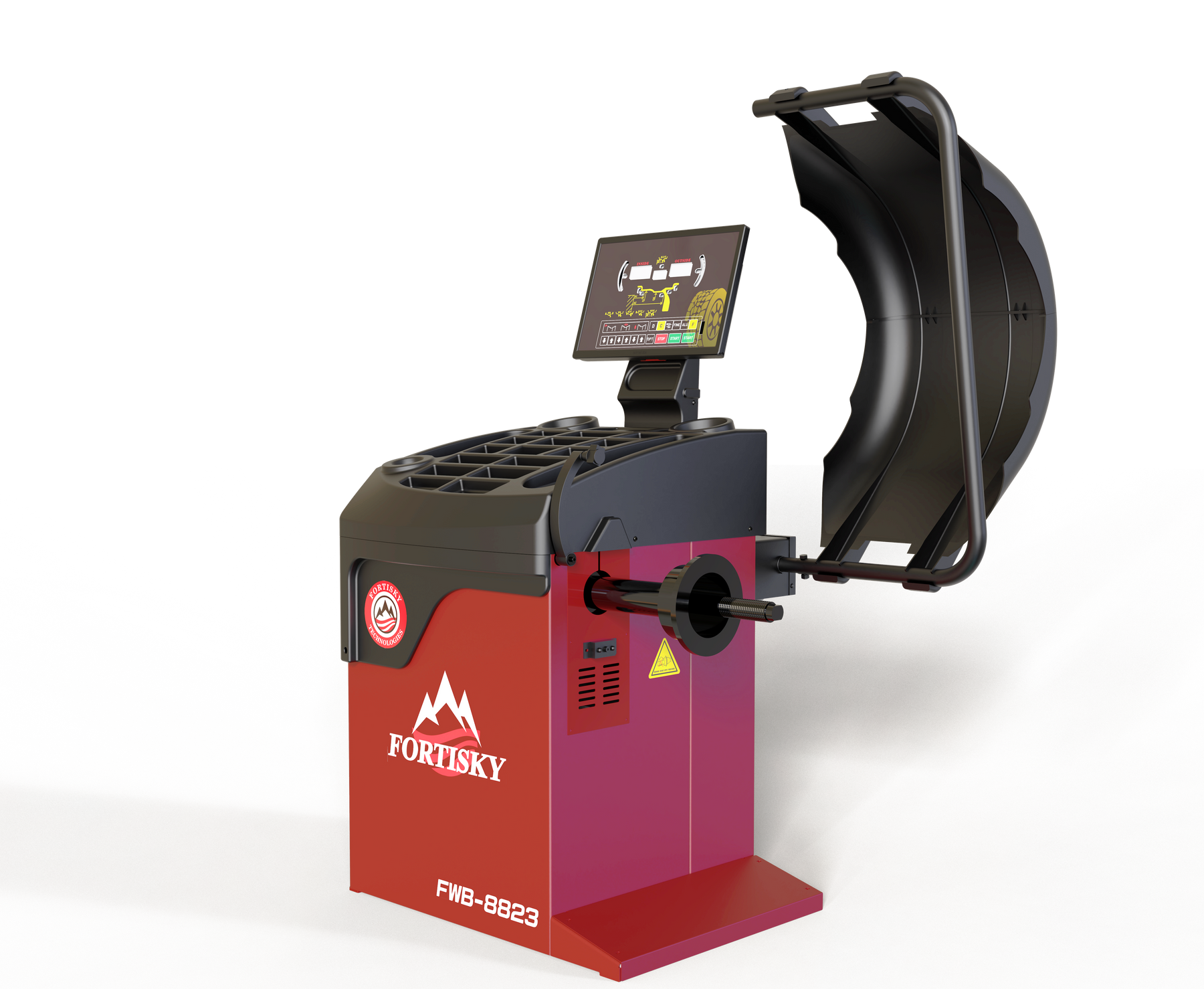 Fortisky Leverless Center Post Tire Changer Fully Automatic Combo T8-8823