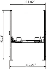 Fortisky FL-90PL 9,000 lb Heavy-Duty 4-Post Parking Lift