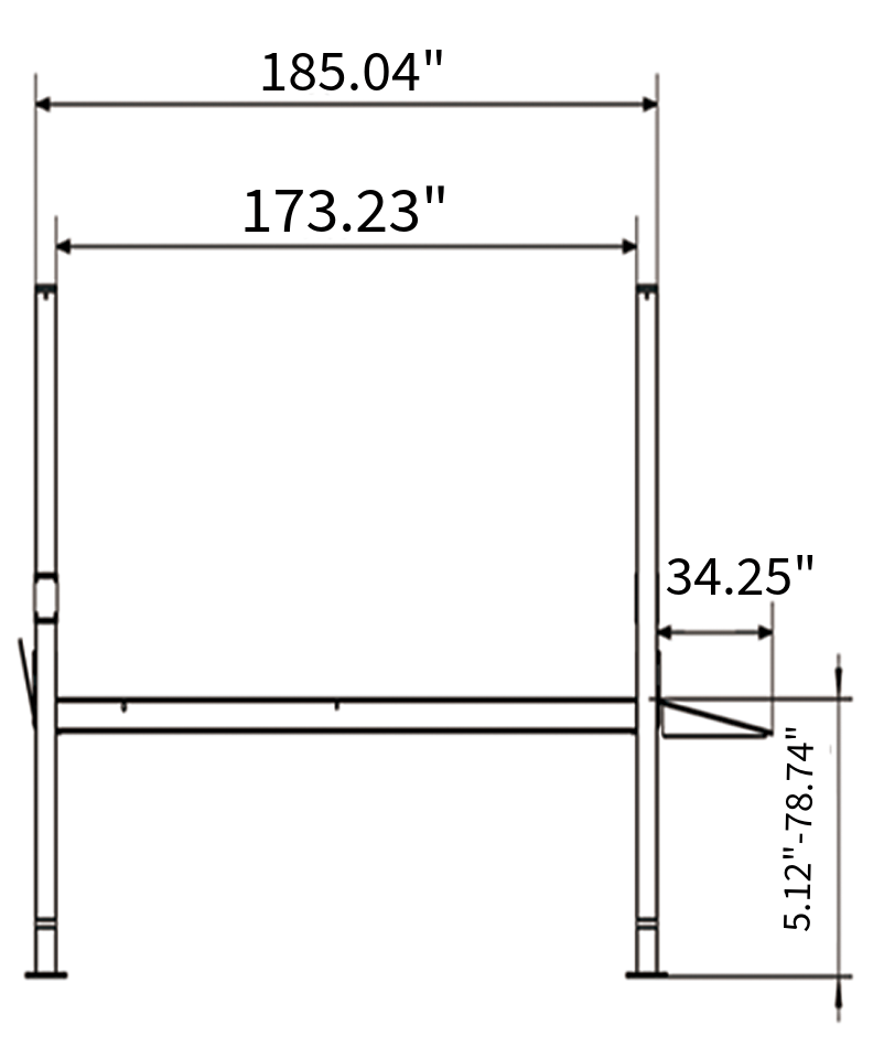 Fortisky FL-90PL 9,000 lb Heavy-Duty 4-Post Parking Lift