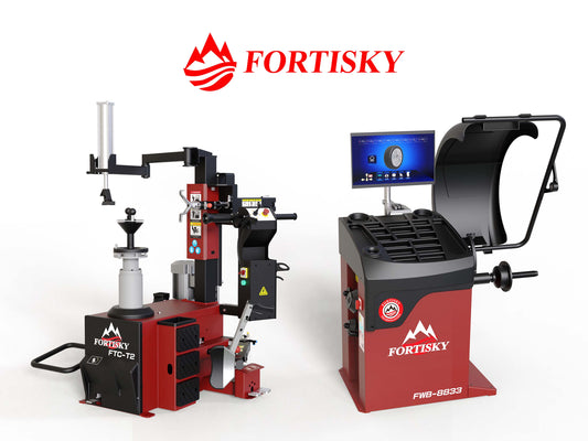 Fortisky Leverless Center Post Tire Changer Fully Automatic Combo T2-8833