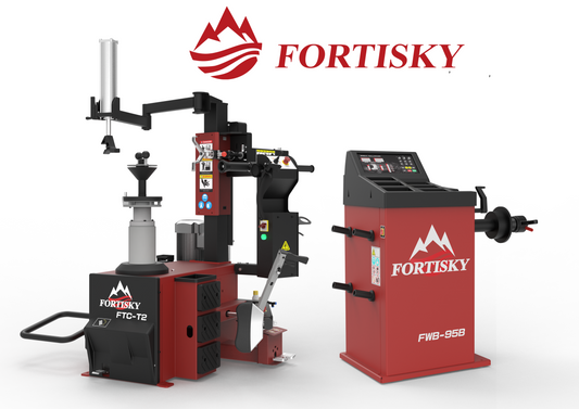 Fortisky Leverless Center Post Tire Changer Fully Automatic Combo T2-95B