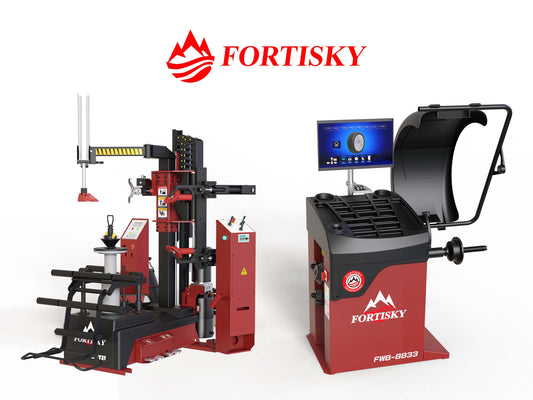 Fortisky Leverless Center Post Tire Changer Fully Automatic Combo T8-8833